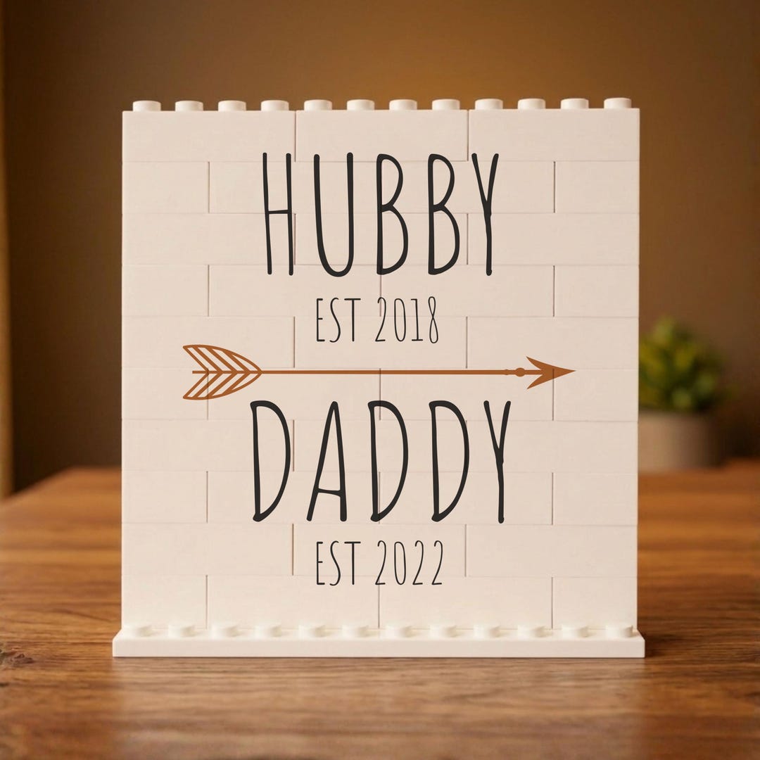 Personalized New Dad Building Block, Daddy Est Puzzle Gift, Husband ...
