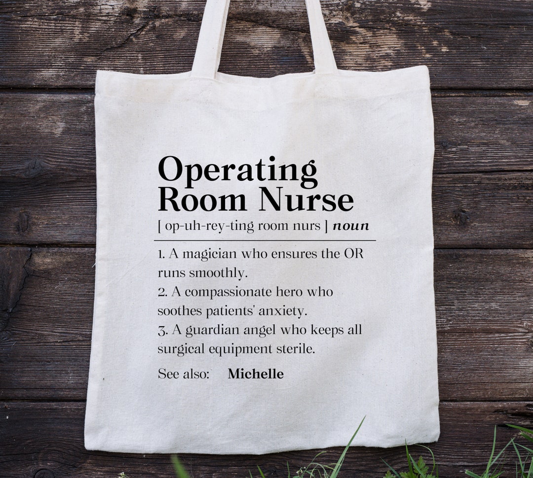 Personalized Operating Room Nurse Tote Bag, Custom Operating Room ...