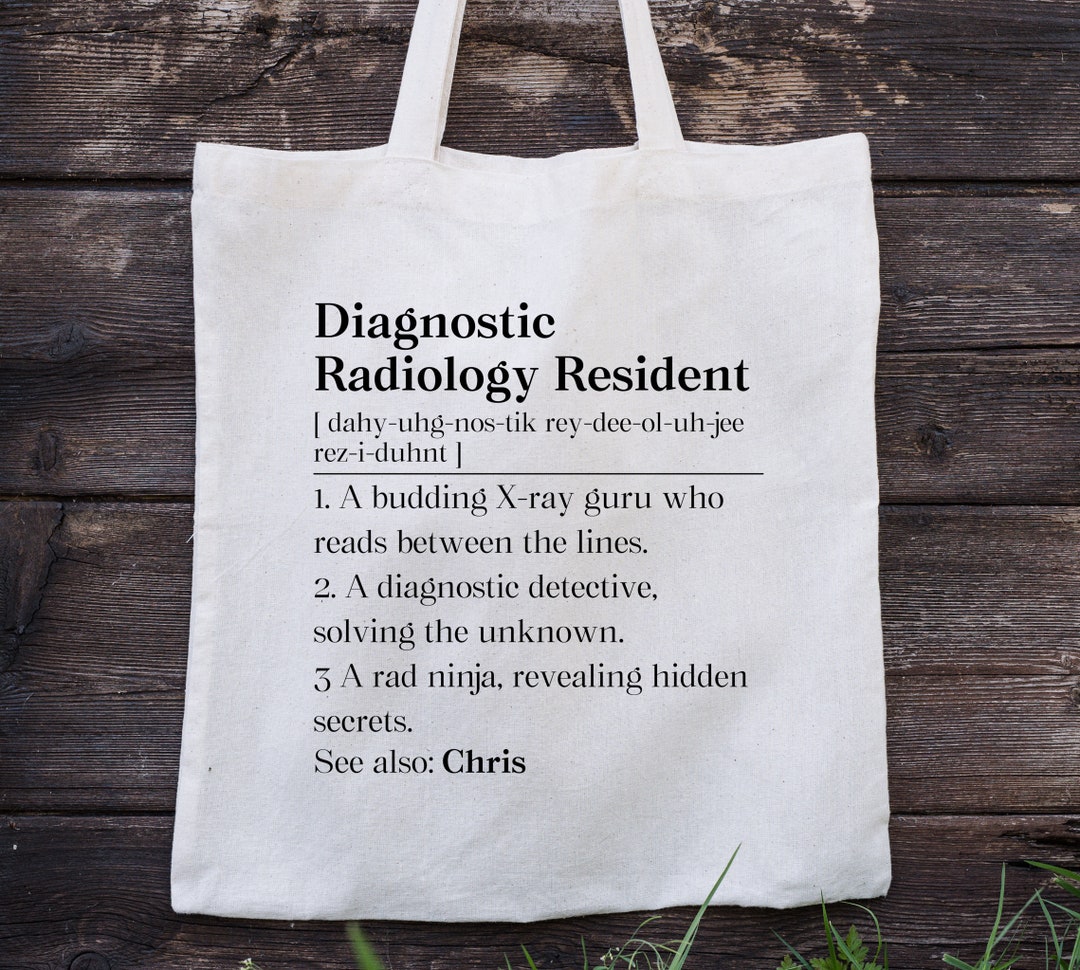 Personalized Diagnostic Radiology Resident Tote Bag, Diagnostic Radiology Residency Canvas Tote