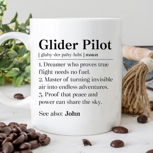 Personalized Glider Pilot Mug, Glider Pilot Appreciation Gift, Glider Flyer Coffee Mug, Glider Enthusiast Cup, Glider Plane Gift Mug