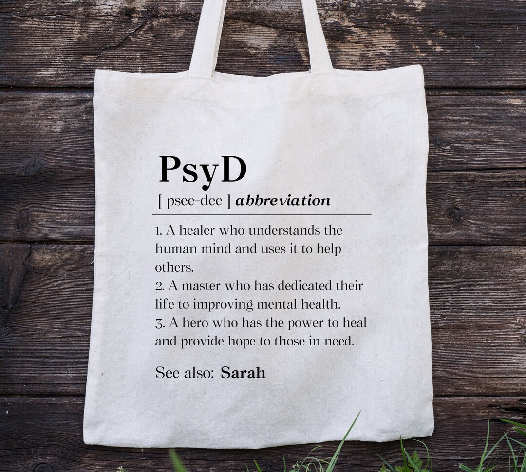 Psyd Graduation Personalized Psyd Graduation Tote Bag, Custom Doctor of Psychology ...
