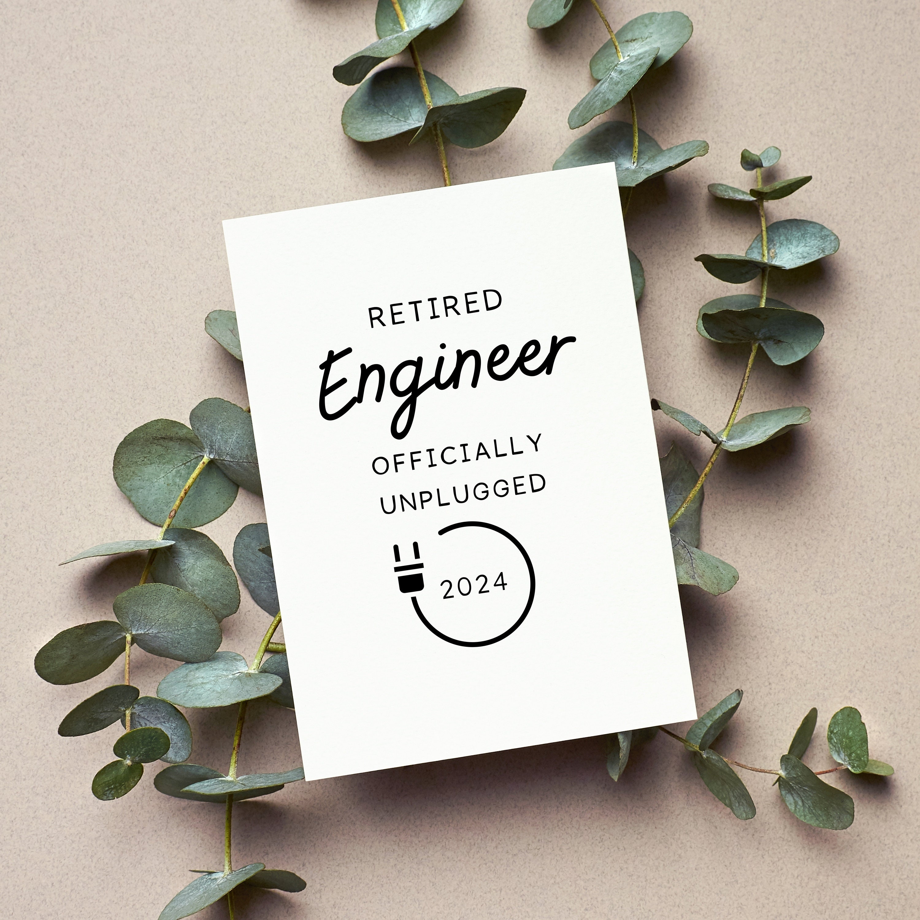 Engineering Retirement Sign Personalized Retirement for Engineer Funny Card, Retired Engineer Gift ...