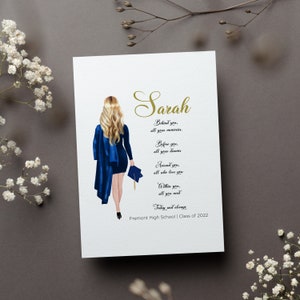 Personalized Graduate Congratulations Card, Graduation Senior Class Of 2025 Gift, Daughter High School Graduation Greeting Card