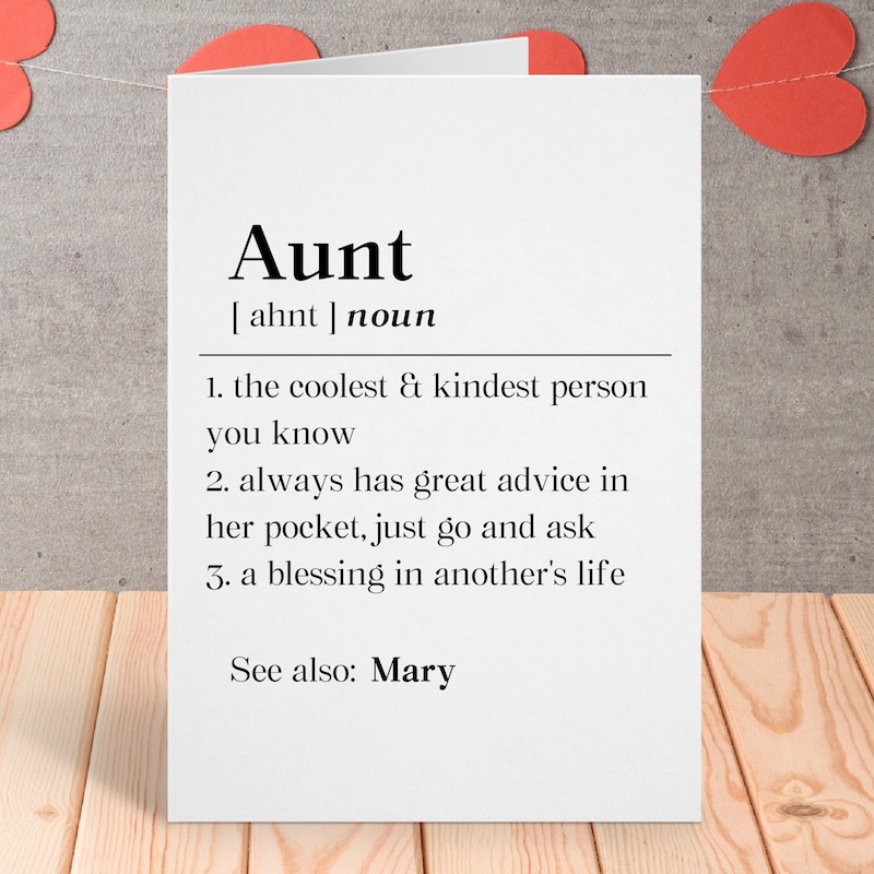 Card for Aunt - Etsy