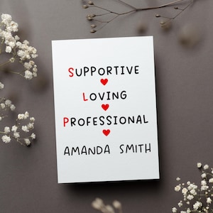Personalized Slp Week Card, Custom Slp Appreciation Gift, Speech Therapist Thank You Greeting Card, Speech Language Pathologist Folded Card