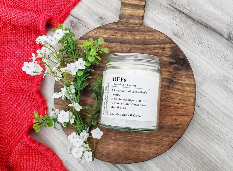 Personalized Gift for Bffs Candle, Best Friends Birthday Gift, Best