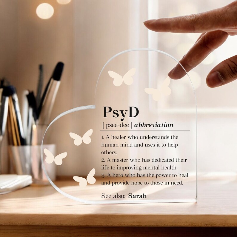 Psyd Graduation Personalized Psyd Graduation Heart Acrylic Plaque, Custom Doctor of ...