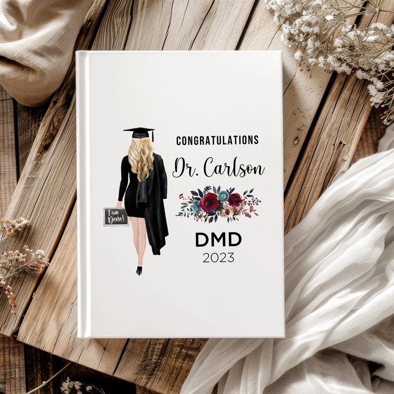 Dmd Grad Caps Personalized Doctor of Dental Medicine Graduation for Her Journal ...