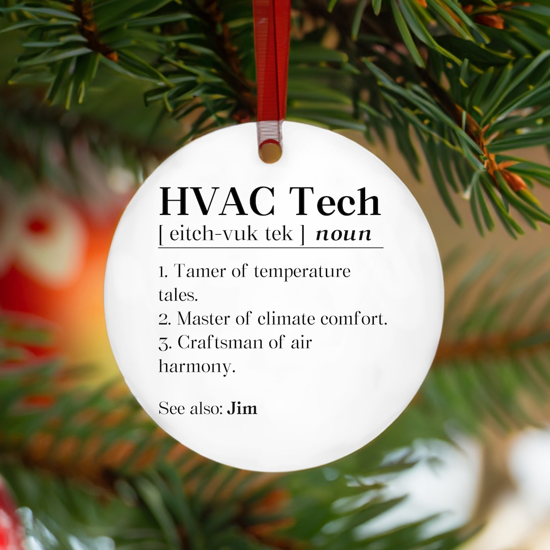 Personalized Hvac Technician Thank You Ornament, Hvac Tech Appreciation