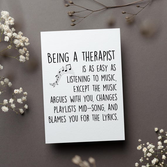 Funny Therapist Card, Therapy Humor Gift, New Therapist Greeting Card, Therapist Graduation Folded Card, Psychologist Joke Card
