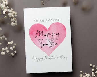 Mom To Be Mother's Day Card, Pregnant Wife Mothers Day Gift, Expectant Mommy Mother's Day Greeting Card, Mother's Day Pregnant Folded Card