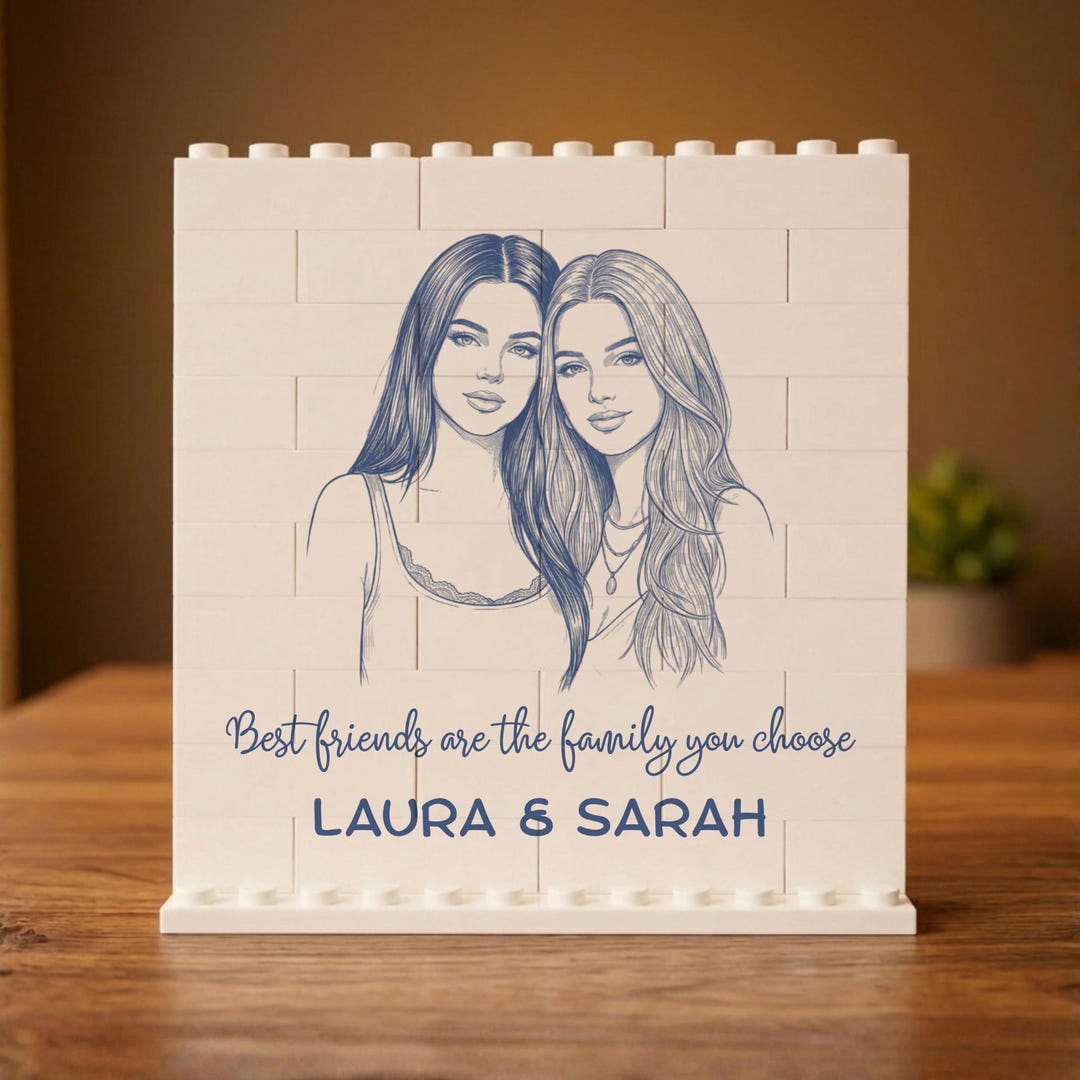 Personalized Best Friends Photo Building Block, Custom Best Friend ...