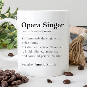 Personalized Opera Singer Definition Mug, Soprano Singer Gift, Tenor Singer Coffee Mug, Opera Music Cup, Soprano Singer Gift