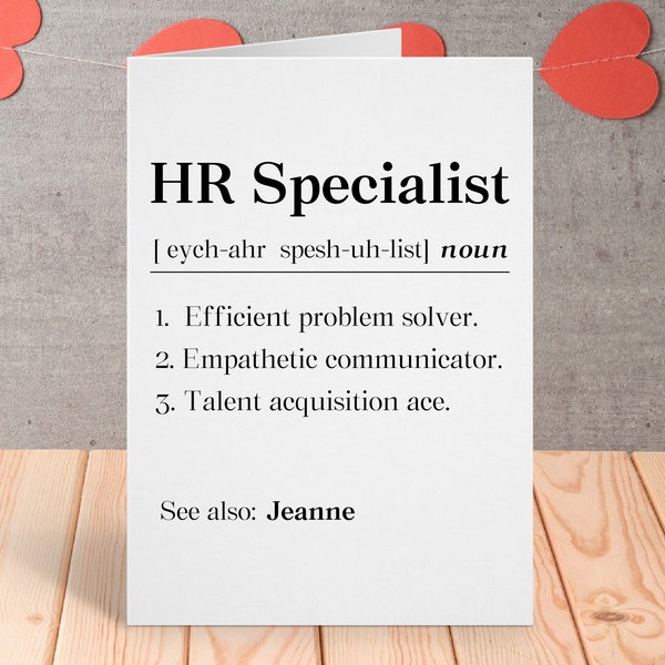 Human Resources Appreciation Card Etsy