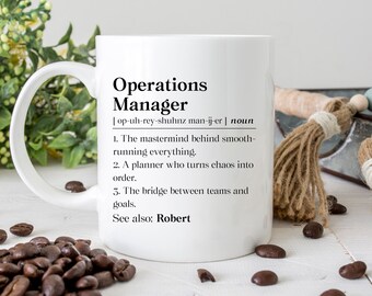 Personalized Operations Manager Definition Mug, Ops Team Leader Gift ...