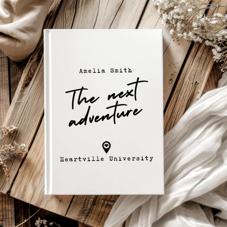 Personalized Leaving For College Journal, Next Adventure Gift, University Acceptance Hardcover Journal, Freshman Notebook, Freshman Gift image 1