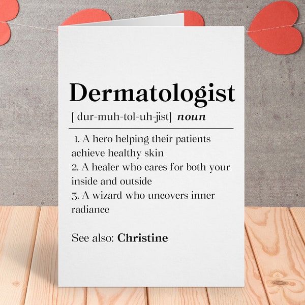 Dermatologist Thank You Card Etsy