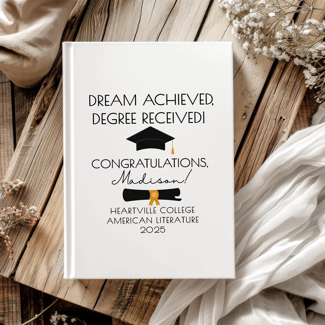 Personalized Graduation Congrats Journal, Custom Graduate Gift, Son ...