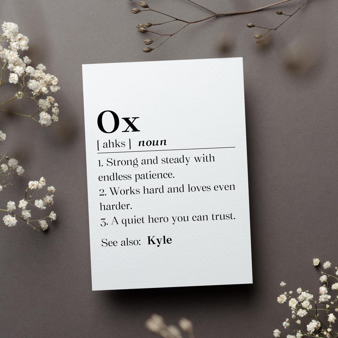 Oxgift Personalized Chinese Zodiac Ox Definition Card, Chinese Zodiac Ox ...