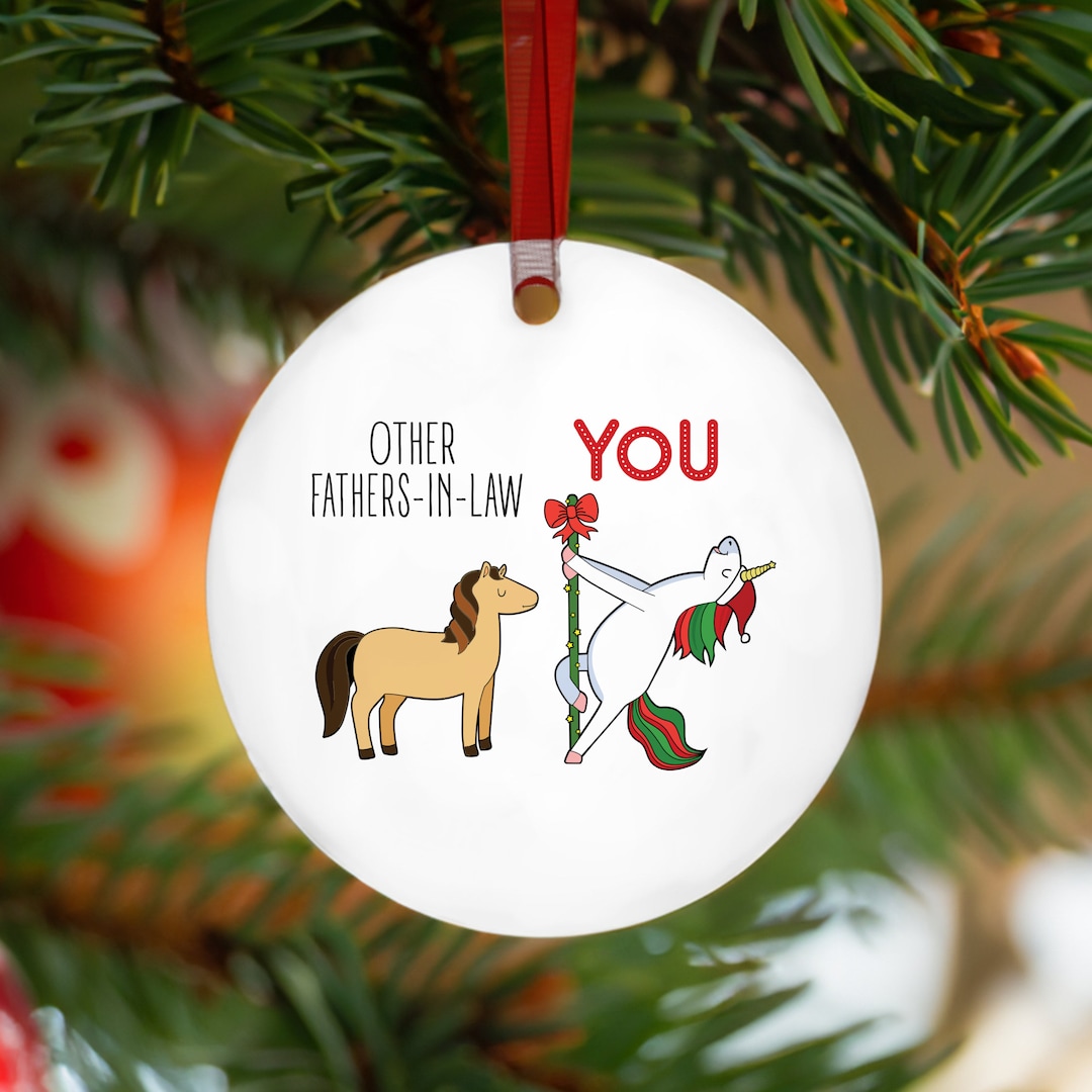 Fatherinlaw Christmas Ornament Funny Father in Law Gift Etsy Father In Law Christmas Gift