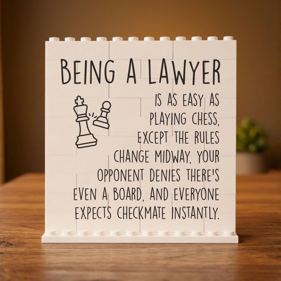 Funny Lawyer Graduation Building Block, Law School Graduate Puzzle Gift ...
