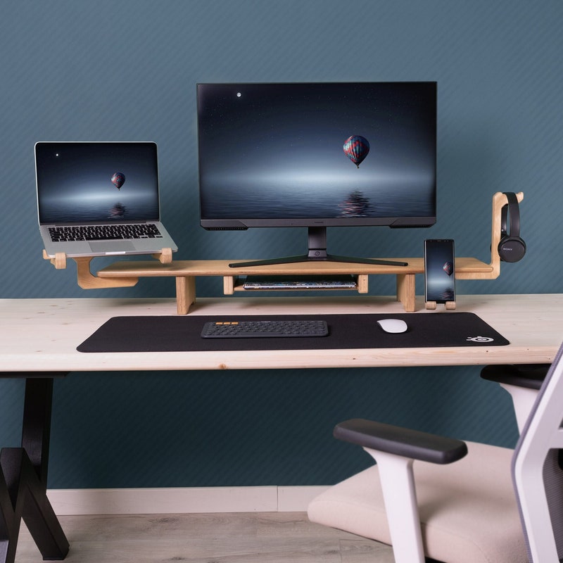 48 Computer Desk Maple Compact Monitor Stand - Etsy