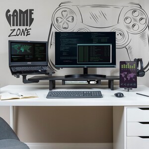 Dual Monitor Stand Riser with Drawer – Wooden Laptop Organizer & Desk Setup Shelf 🌿

Upgrade your workspace with our dual monitor stand riser, designed by the Wood and Science Team. This wooden desk organizer combines practicality, safety, and customization, making it perfect for home offices, gamers, and creative professionals.