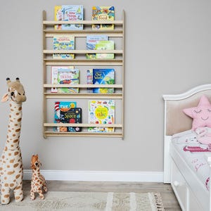 We combine Montessori Bookshelf Wall Mounted with Wooden Floating Toddler Book Shelf. Here is Small Space Nursery Bookcase Toddler Furniture and Kids Room Baby Bookshelves!
