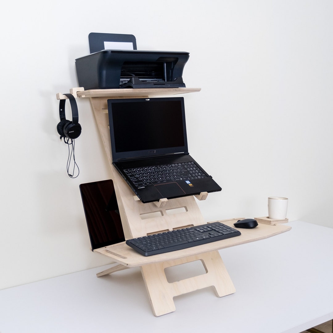 Wood Standing Desk, Standing Desk Converter, Standing Desk Top, Modern