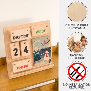 Montessori Calendar for Kids 🌿

Personalized Wooden Perpetual Calendar – Educational Learning Toy for Toddlers & Preschoolers

Make learning fun and interactive with this beautifully crafted Montessori-inspired wooden desk calendar! Designed to help kids explore the days, months, and seasons, this perpetual calendar turns daily routines into engaging learning moments.