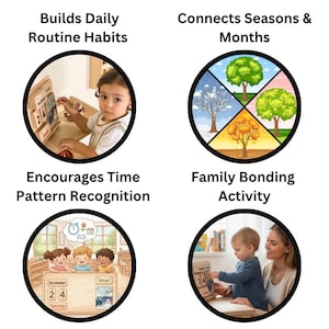 Montessori Calendar for Kids 🌿

Personalized Wooden Perpetual Calendar – Educational Learning Toy for Toddlers & Preschoolers

Make learning fun and interactive with this beautifully crafted Montessori-inspired wooden desk calendar! Designed to help kids explore the days, months, and seasons, this perpetual calendar turns daily routines into engaging learning moments.