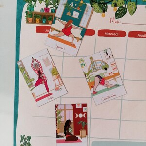 MAGNET mini cartes du jeu Yoga en pyjama