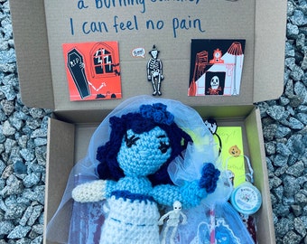Corpse Bride| Victor, Emily, and Maggot Crochet Plush| I Love You
