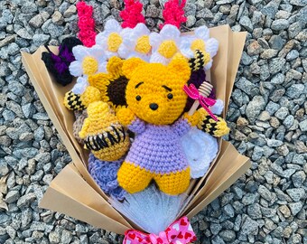 Disney's Winnie the Pooh Lavender Handmade Hunny Crochet Bouquet