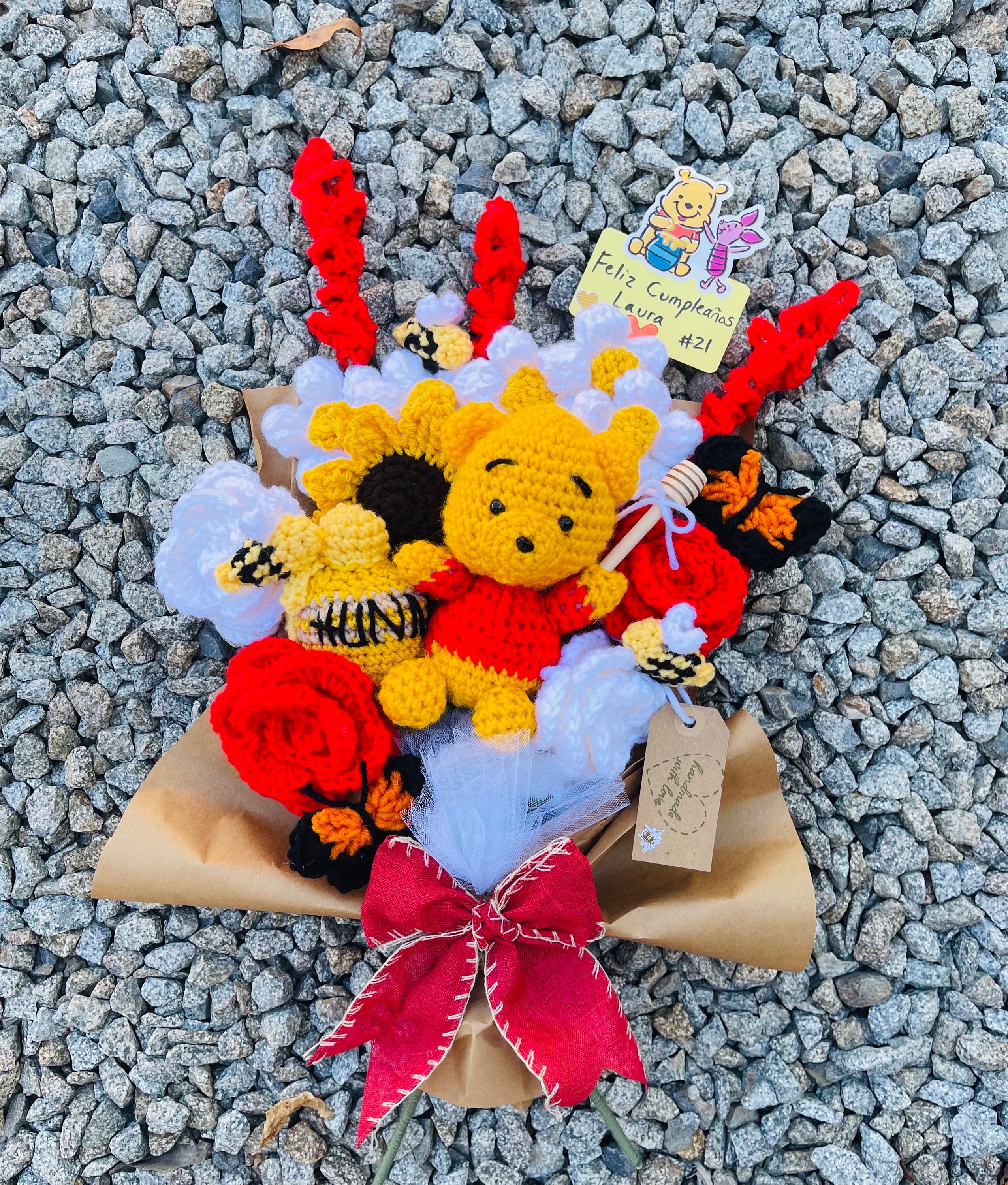 Winnie the Pooh Crochet Bouquet image
