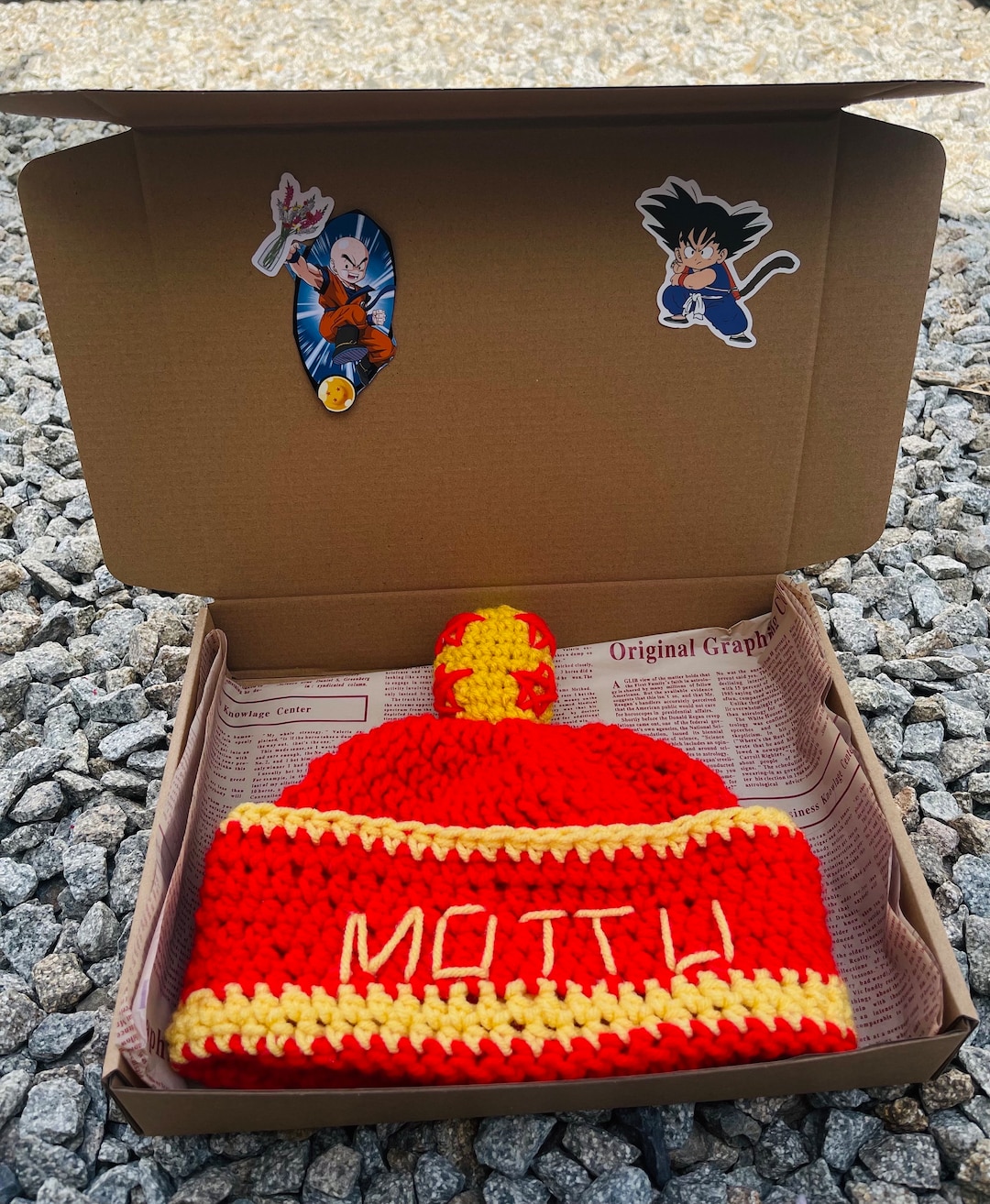 Dragon Ball Z Gohon Custom Crochet Beanie| Four Star Ball| DBZ