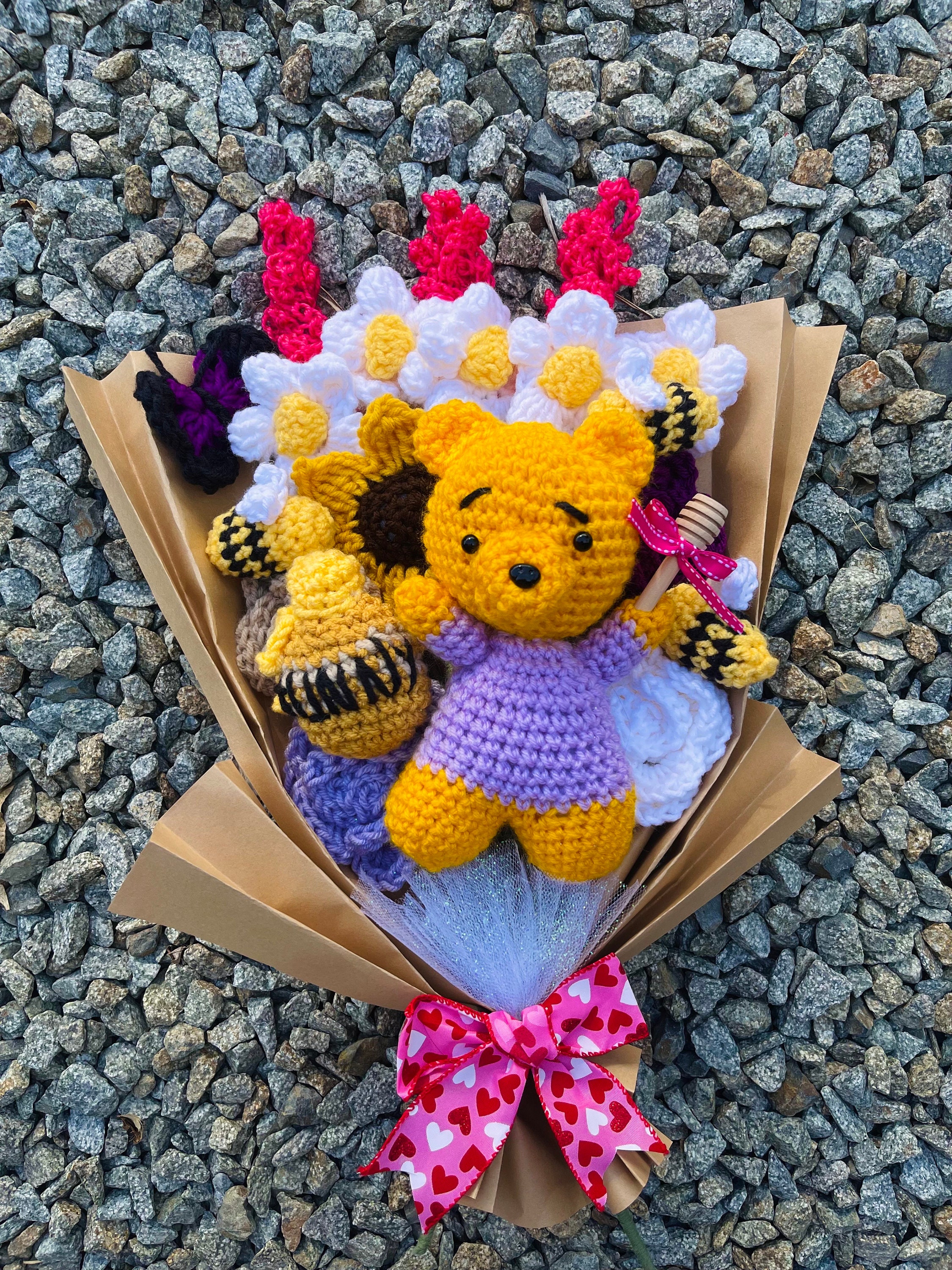 Disney's Winnie the Pooh Lavender Handmade Hunny Crochet Bouquet