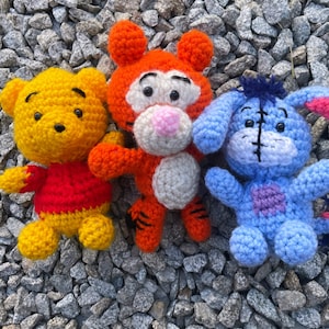 Disney’s Winnie the Pooh handmade crochet: Winnie the Pooh, Eeyore, Tigger