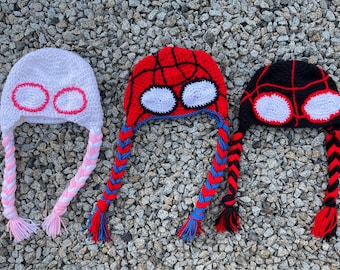 Marvel’s Mayday Parker - Spider-Man crochet beanie| Across the spider-verse| kid & adult crochet beenie| Spider-Man gift| Disney hat|