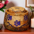 Personalized Wooden Pet Urn, Paw Print Cremation Box product logo
