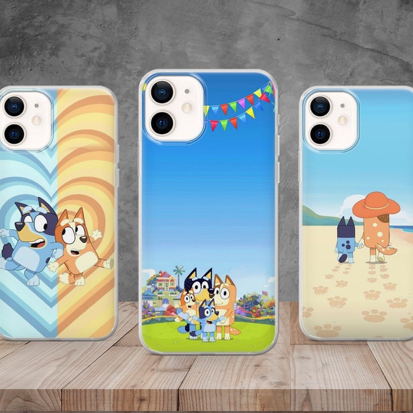 Coque pour téléphone inspirée des dessins animés pour enfants, housse de chien animée pour iPhone 15, 14, 12, 11 Pro, 13, Xs, Samsung S22, S23, S20, A33, Huawei, Pixel 6 Pro