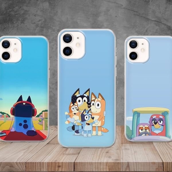 Funda de teléfono inspirada en dibujos animados para niños, funda de perro animada para iPhone 15, 14, 12, 11 Pro, 13, Xs, Samsung S22, S23, S20, A33, Huawei, Pixel 6 Pro