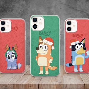 Kids Cartoon inspired Phone case Christmas Dog Cover for iPhone 15, 14, 12, 11 Pro, 13, Xs, Samsung S22, S23, S20, A33, Huawei, Pixel 6 Pro