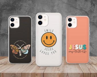 Bible Verses Phone Case Christian Quotes Cover for iPhone 14, 12, 11 Pro, 13, Xr, Xs, Samsung S22, S23, S20, A33, Huawei P30, Pixel 6 Pro