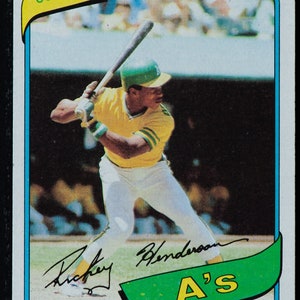 1980 Baseball Rickey Henderson novelty Rookie Card Oakland A