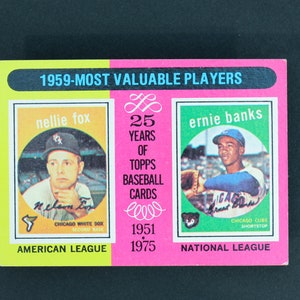 Ernie Banks, Nellie Fox 1975 Topps #197 MVP 1959