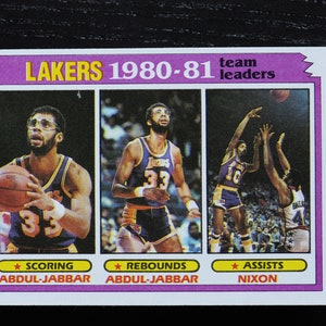 LA Lakers Team Leiters 1981 Topps #55