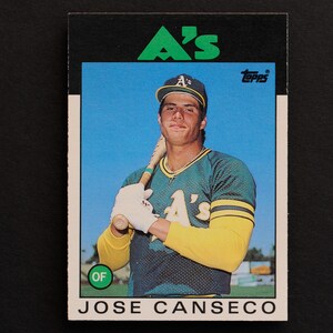 Jose Canseco, 1986 Topps échangé carte Rookie # 20T