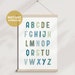 Green Blue Alphabet Print, Printable ABC Poster, Education Wall Art ...