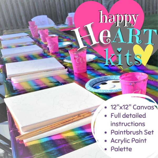 Art Birthday Party, Kids Paint Party Kit, Art Party Paint Kit, DIY Paint Party for Girls & Boys, Birthday Party Kit Children